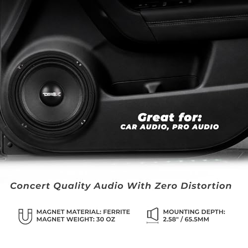 DS18 PRO-X6M Loudspeaker - 6.5", Midrange, Red Aluminum Bullet, 500W Max, 250W RMS, 8 Ohms - Premium Quality Audio Door Speakers for Car or Truck Stereo Sound System (1 Speaker) - Image 3