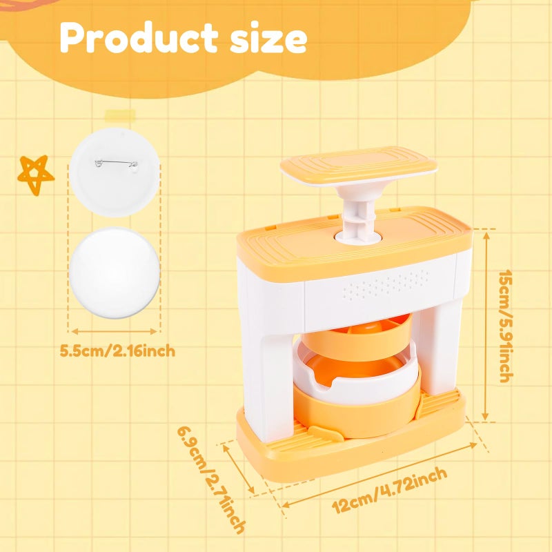 RVEFOT Badge Maker Machine, Solid Pin Maker, Versatile Creative Press Machine Badge Punch Kit, Portable Pin Badge Press Machine, Easy to Use Pin Badge Maker for Children - Image 3