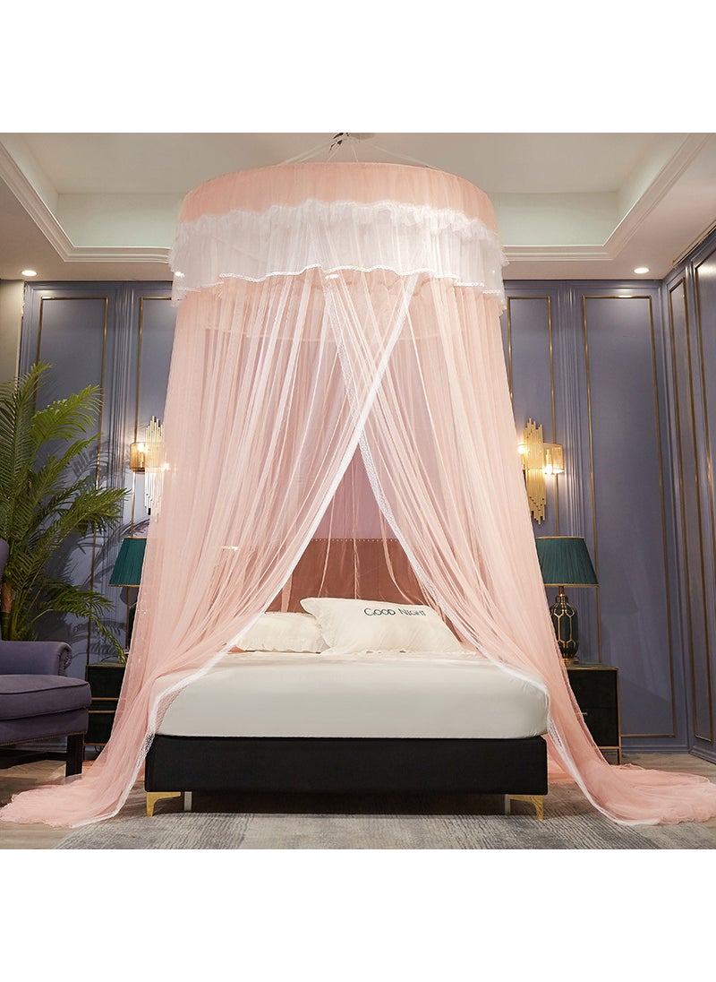 Generic - Elegant Round Top Mosquito Net for Double Bed Ru Meng-Jade Color - Image 1