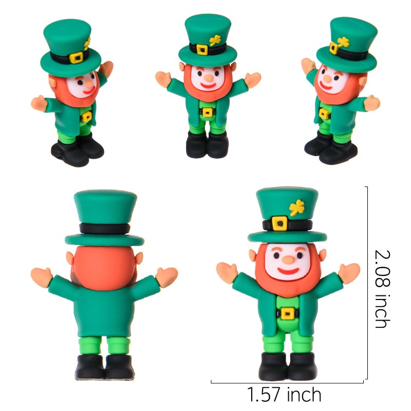 ARCHCRTC 25 Pcs St. Patrick's Day Leprechaun Figurine Mini Leprechaun Dolls Tiny Leprechaun Miniature Irish Figurines Leprechaun Decor for St. Patrick's Day Party Garden Table Decorations (25) - Image 2