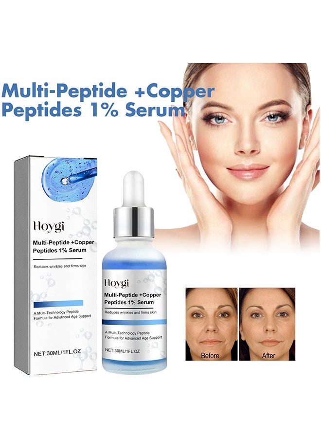 هويجي مصل الببتيدات النحاسية متعددة الببتيد 1٪ - يقلل التجاعيد ويعزز مرونة الجلد وعلاج مضاد للشيخوخة 30 مل - Image 1