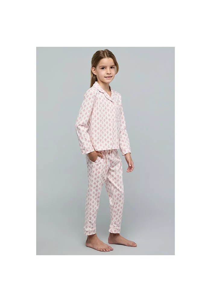 أر أند بي Printed Lapel Collar Pyjama Set