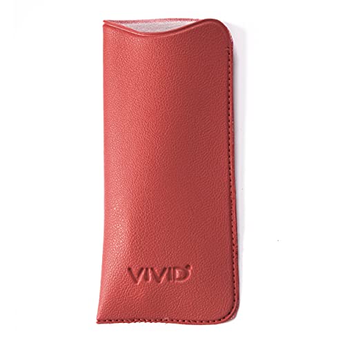 VIVID Vision Unisex Adult Lightweight Eyewear Specs Case Cover | Protect Eye Glasses | Chashma Dibbi | Spectacle Box | Open Flap | Artificial Leather | D-14 | Red - Image 1
