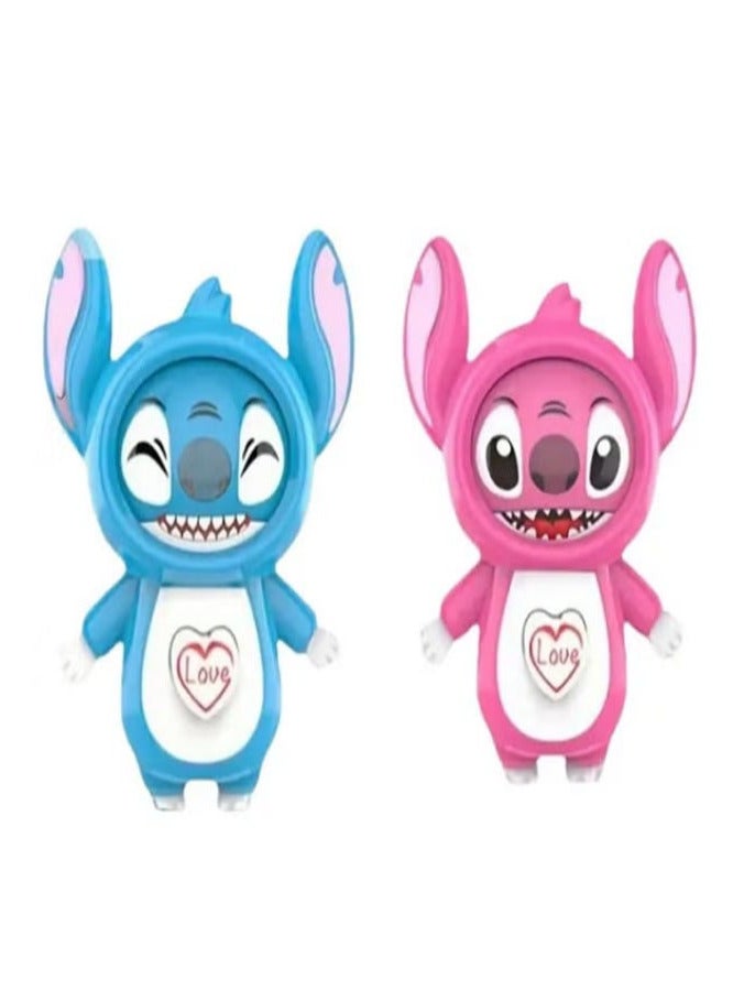 Stitch Character Design Posing Doll Keychain Stress Relief Toy (2 Pack)