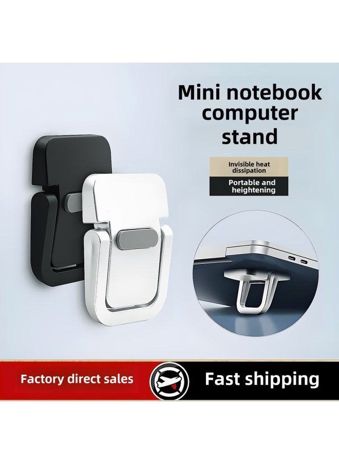 Laptop Stand Invisible Height-raising Mini Ultra-thin Convenient Folding Keyboard Computer Heat Dissipation Support Shelf-Color:High Quality Abs