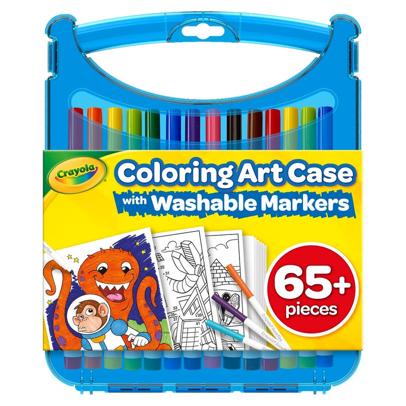 Crayola Super Tips Coloring Art Case with Coloring Pages, Kids Gift, 65+ Pieces, Packaging May Vary - Image 3