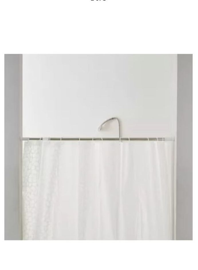 Stainless Steel Bathroom Shower Curtain Pole 104-190cm - Image 1
