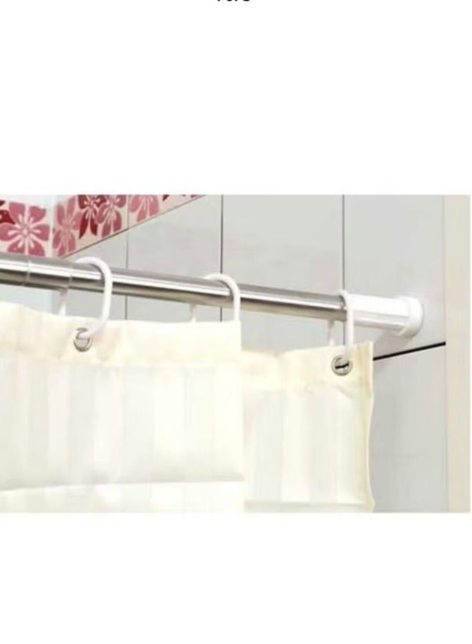 Stainless Steel Bathroom Shower Curtain Pole 104-190cm - Image 4