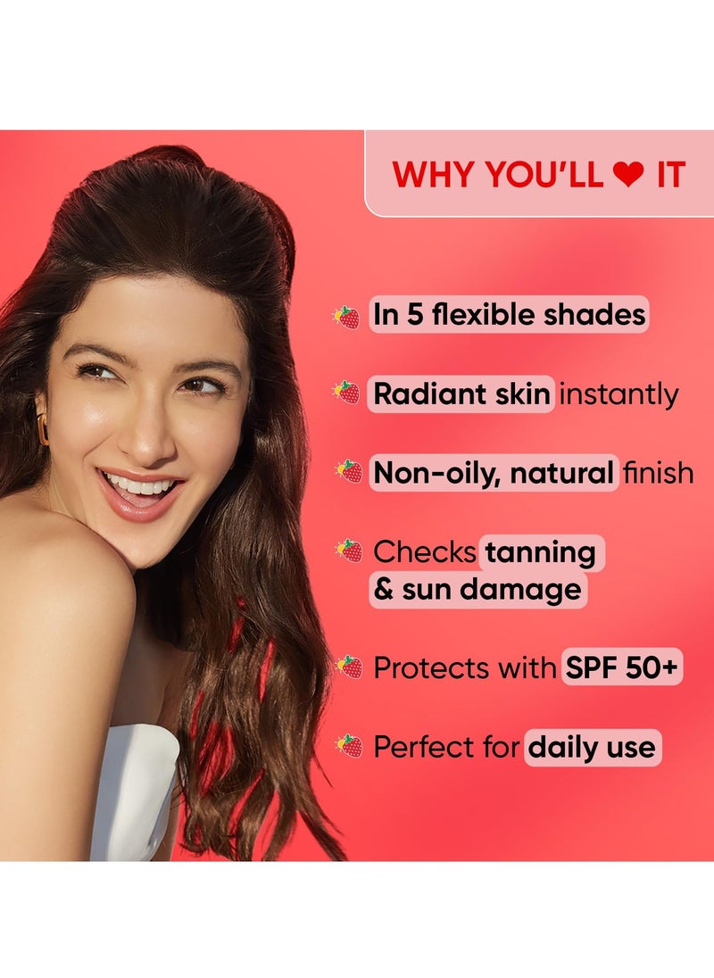 Dot & Key - Dot & Key Strawberry Dew Tinted Sunscreen SPF 50+ Pa++++ - 02 Warm Ivory | Protection Against UA/UB | Broad Spectrum, Water & Sweat resistant | For All Skin Types | 50ml - Image 1
