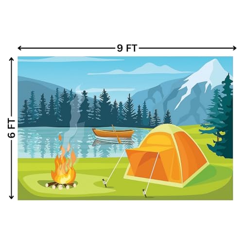 Fun Express Camp Scene Backdrop Banner Set - Vibrant Outdoor Party Camping Themed Events Birthday Family Gatherings & Celebrations - Perfect Creating a Fun & Adventurous Atmosphere - 3 Pieces VBS 2026 - Image 2