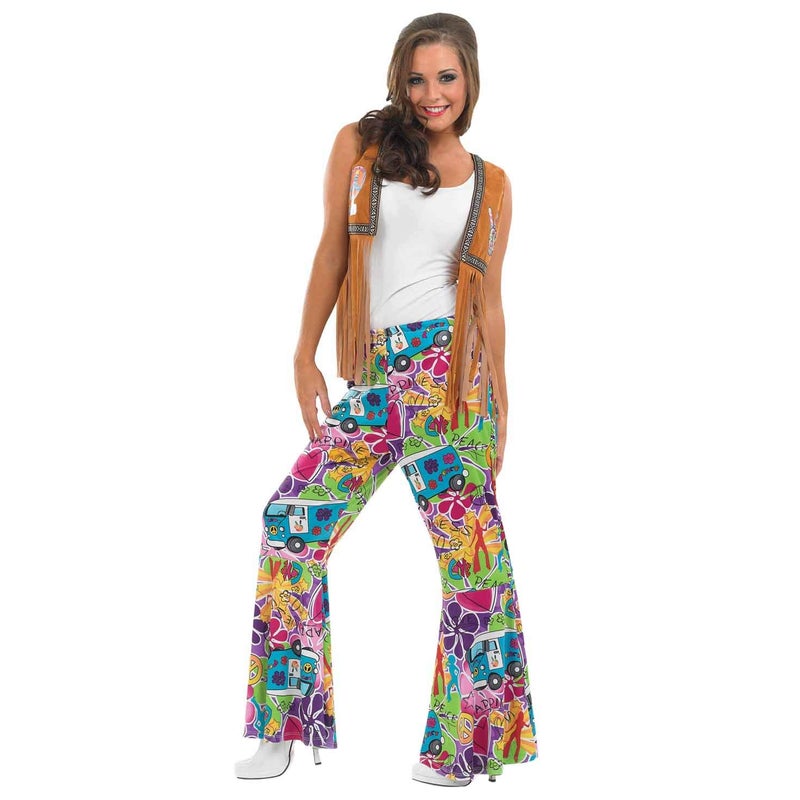 Fun Shack FN3334XL Costume, Womens Campervan Flares, X-Large - Image 1