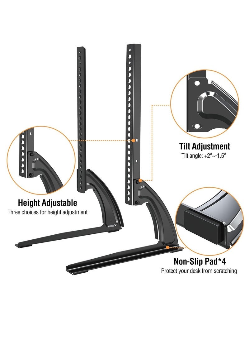 Gravity Universal Table Top TV Stand for 27-55 Inch TVs ‚Äì Adjustable Height, Sturdy Base for LCD/LED/Plasma Screens, Holds Up to 88 lbs, VESA 800x400mm Compatible ‚Äì Durable & Space-Saving TV Stand - Image 3