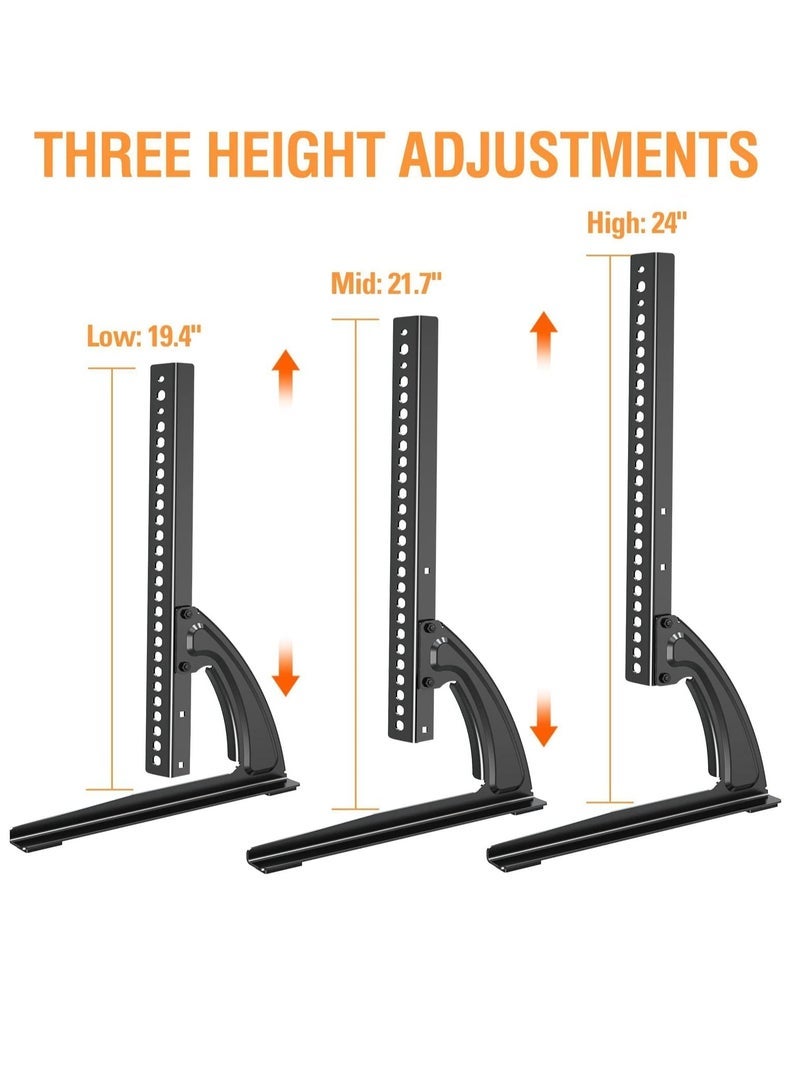 Gravity Universal Table Top TV Stand for 27-55 Inch TVs ‚Äì Adjustable Height, Sturdy Base for LCD/LED/Plasma Screens, Holds Up to 88 lbs, VESA 800x400mm Compatible ‚Äì Durable & Space-Saving TV Stand - Image 2