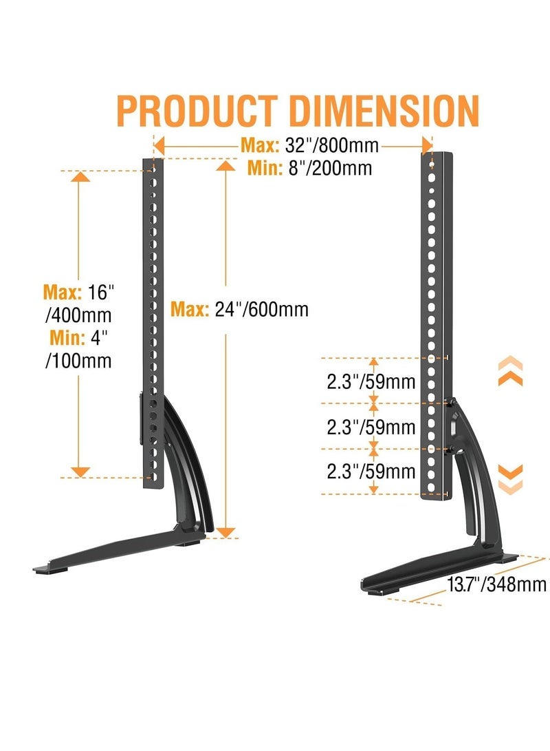 Gravity Universal Table Top TV Stand for 27-55 Inch TVs ‚Äì Adjustable Height, Sturdy Base for LCD/LED/Plasma Screens, Holds Up to 88 lbs, VESA 800x400mm Compatible ‚Äì Durable & Space-Saving TV Stand - Image 4