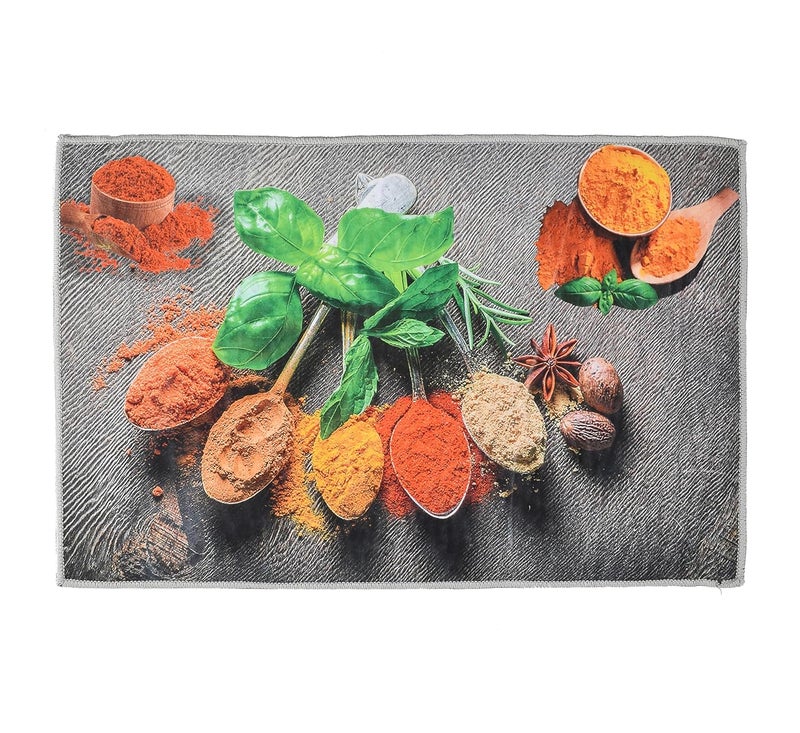 NCR FAB Multi Purpose Anti Skid Washable Kitchen Mat Runner Attractive Look Digital Printed Soft Combo Kitchen Floor Mat 18x28 CM 18x54 CM  - Image 4