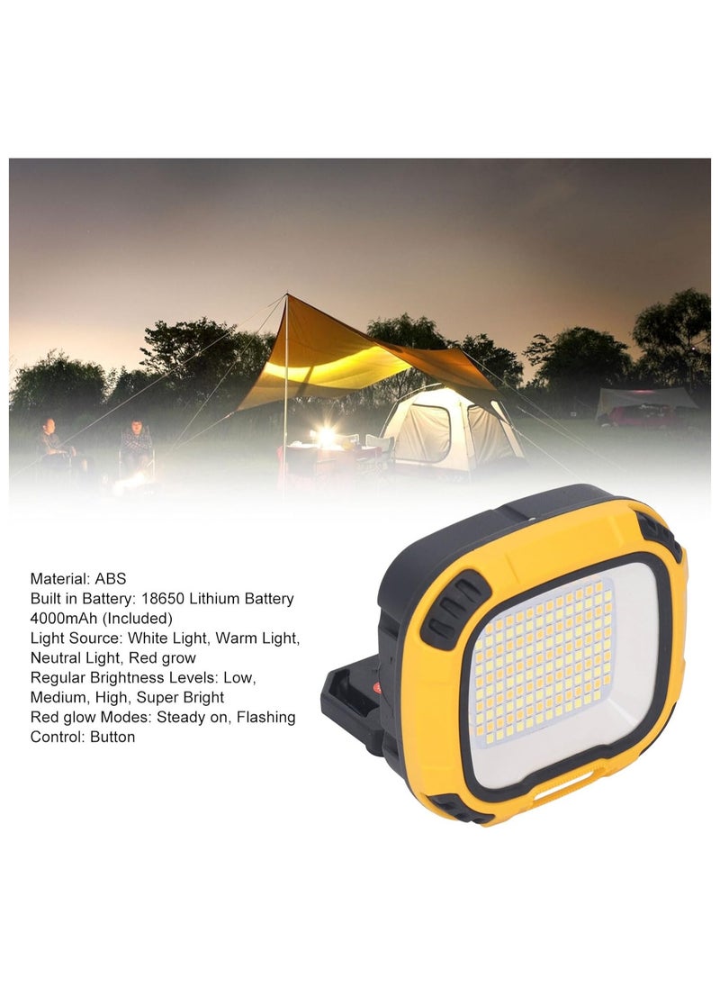 Generic Portable LED Work Light with Rechargeable Battery, Multiple Lighting Modes, and IP44 Waterproof for Outdoor Activities, Searchlight, and Emergency Light  - Image 4