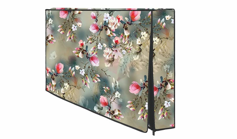 NERHA PVC Dustproof and Waterproof Printed LED TV Cover 43 Inch (Green) - Image 1