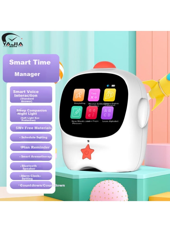 Yajia Smart Alarm Clock Ai Voice Time Management Device For Children's Education, Student Learning, Self-discipline Management, And Timer - Image 1