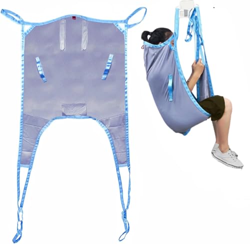 GHORTHOUD Medical Patient Lift Sling Universal Lift U Sling 605lb Capacity Divided Leg Slings for Patient Lift Toileting Transfer Slings Split Legs with Commode Opening Compatible with Various of Lifts S - Image 2