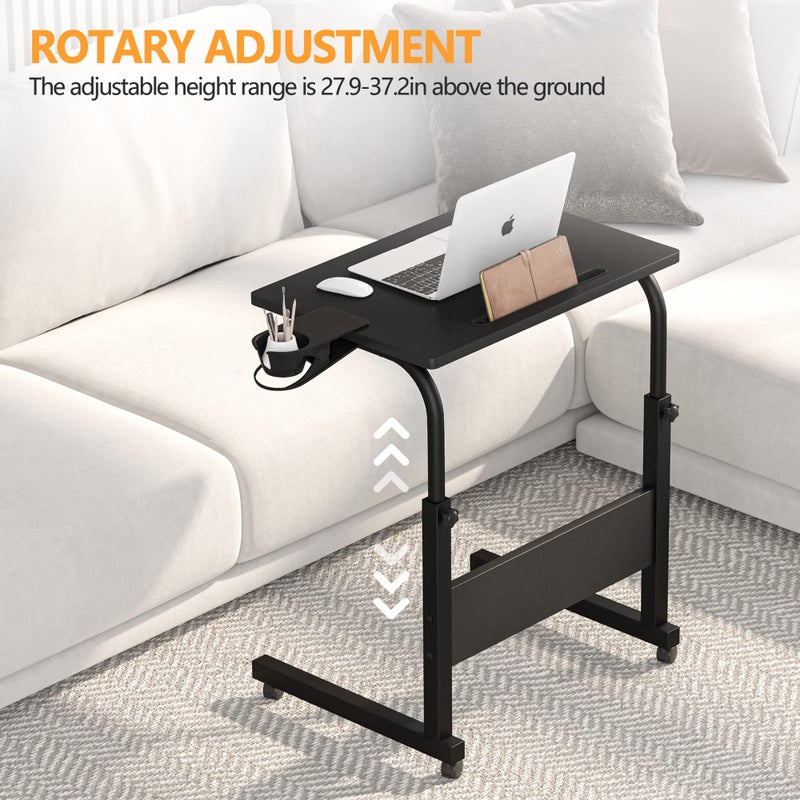 Klvied Small Standing Desk Adjustable Height, Portable Treadmill Desk, Mobile Table Ideal for Laptops and Tablets, Black - Image 5