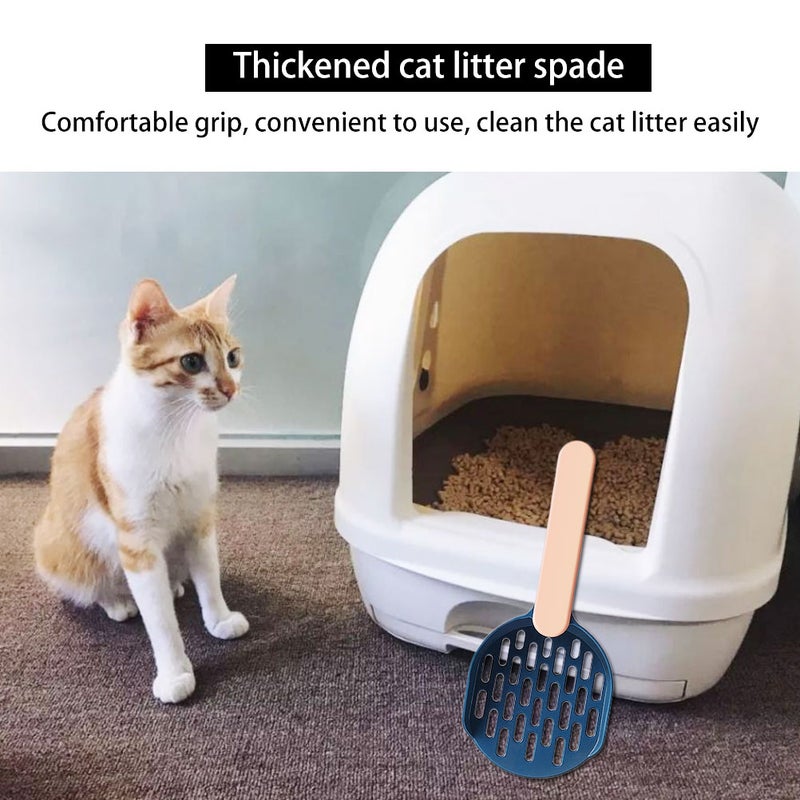 2 Pcs/1 Pack Cat Litter Shovel Thickened Kitten Litter Scoop Sand Waste Cleaning Up Tool for Pet ( /Coffee, Each Color 1pc) - Image 3