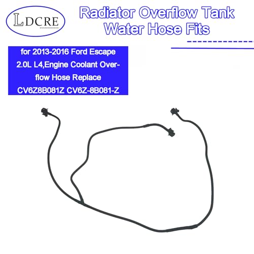 LDCRE Radiator Overflow Tank Water Hose Fits for 2013-2016 Ford Escape 2.0L L4,Engine Coolant Overflow Hose Replace CV6Z8B081Z CV6Z-8B081-Z - Image 2