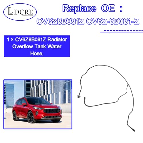 LDCRE Radiator Overflow Tank Water Hose Fits for 2013-2016 Ford Escape 2.0L L4,Engine Coolant Overflow Hose Replace CV6Z8B081Z CV6Z-8B081-Z - Image 3