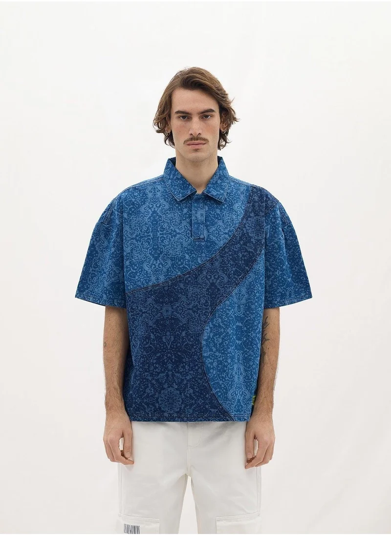 ليس بنجامنز DENIM POLO TEE 001