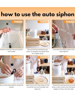 SYOSI Auto Siphon with Tubing, 35x3x3cm Syphon Pump Kit, Plastic Racking Cane Liquid Processing Filter, Ideal Carboy Bottle Making Tools  - Image 5