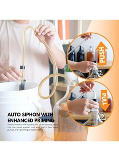SYOSI Auto Siphon with Tubing, 35x3x3cm Syphon Pump Kit, Plastic Racking Cane Liquid Processing Filter, Ideal Carboy Bottle Making Tools  - Image 4