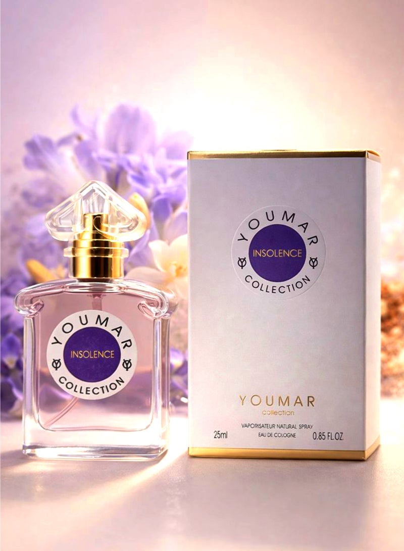 يومار عطر فاخر للنساء من مجموعة يومار، إنسولانس رقم 0115، 25 مل | عطر يدوم طويلاً للنساء برائحة البنفسج والسوسن والفانيليا البودرية | أفضل عطر للنساء - Image 1