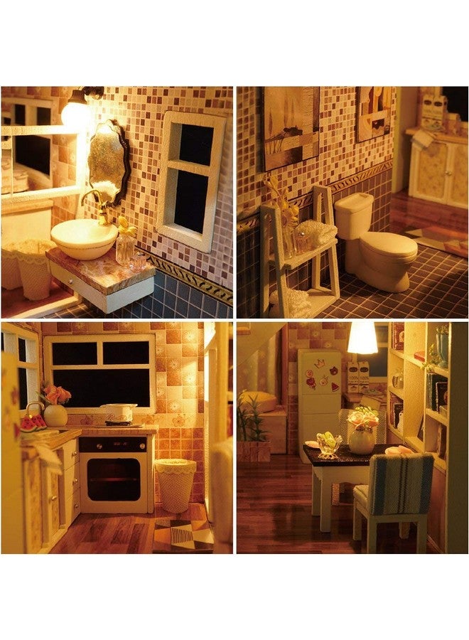 فليفر مجموعة منزل دمى Flever المصغرة DIY مع غرفة إبداعية مع أثاث لهدية عيد الحب الرومانسية (انتظر الوقت) - Image 3
