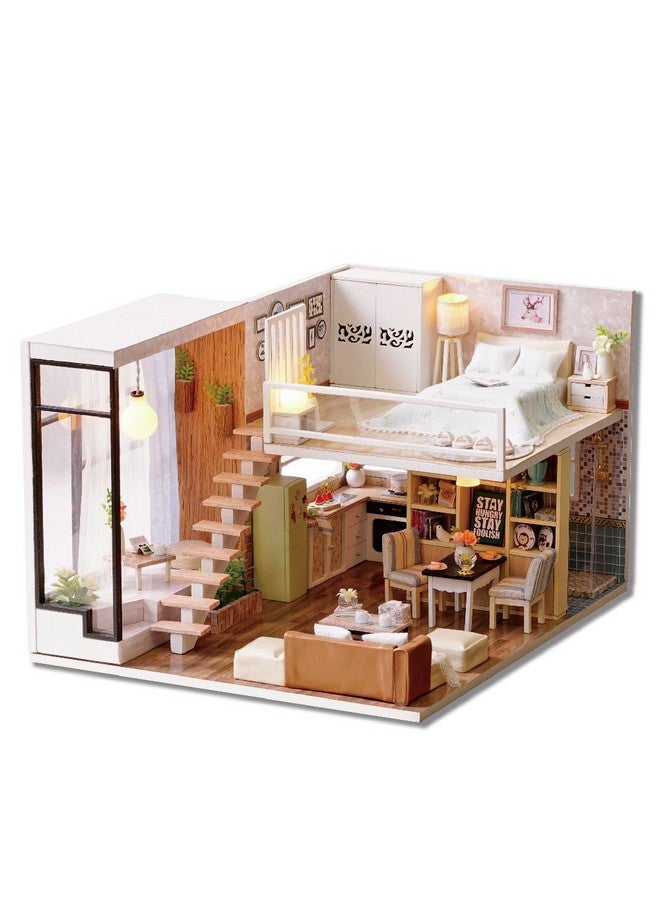 فليفر مجموعة منزل دمى Flever المصغرة DIY مع غرفة إبداعية مع أثاث لهدية عيد الحب الرومانسية (انتظر الوقت) - Image 1