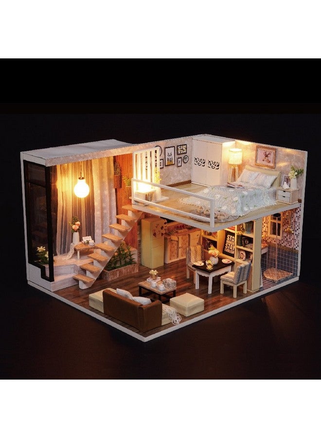 فليفر مجموعة منزل دمى Flever المصغرة DIY مع غرفة إبداعية مع أثاث لهدية عيد الحب الرومانسية (انتظر الوقت) - Image 4