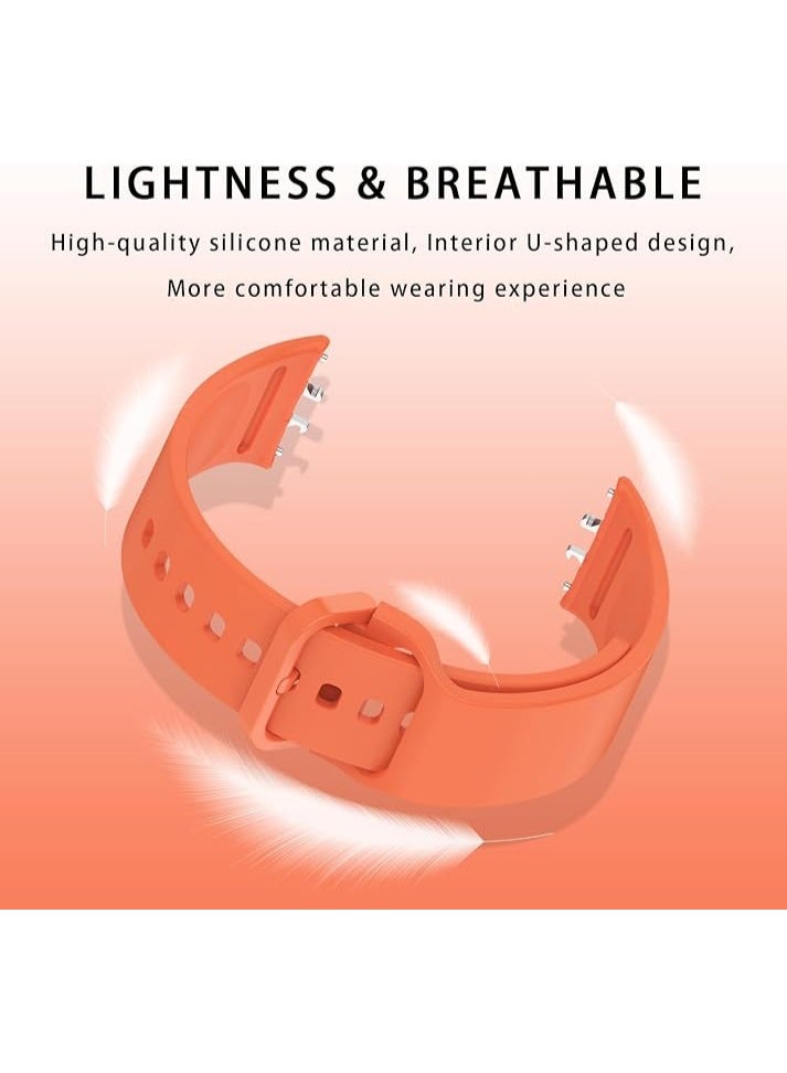 QIRG Silicone Sport Band for Samsung Galaxy Fit 3, Adjustable Replacement Watch Strap for Galaxy Fit 3 Women Men(orange) - Image 3