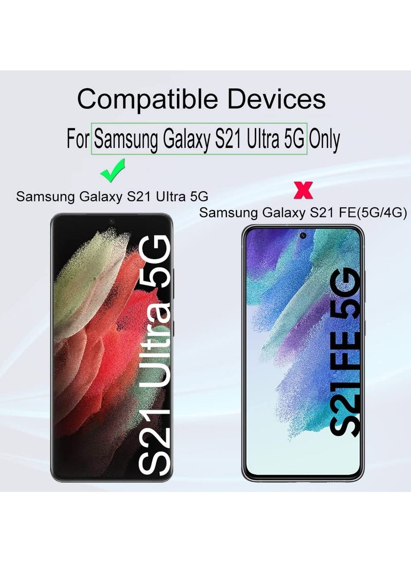 Ibywind Screen Protector For Samsung Galaxy S21 Ultra 5G 6.8 Inches With 2 Pcs Flexible Tpu Film 1Pc Camera Lens Protector 1Pc Backing Carbon Fiber Film Fingerprint Reader Easy To Install - Image 2