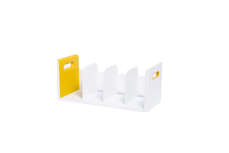 Litem ROOMAX Book Rack 4 Compartments Color Yellow - Image 1