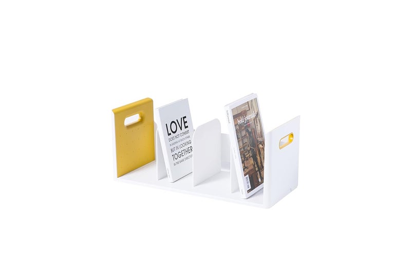 Litem ROOMAX Book Rack 4 Compartments Color Yellow - Image 3
