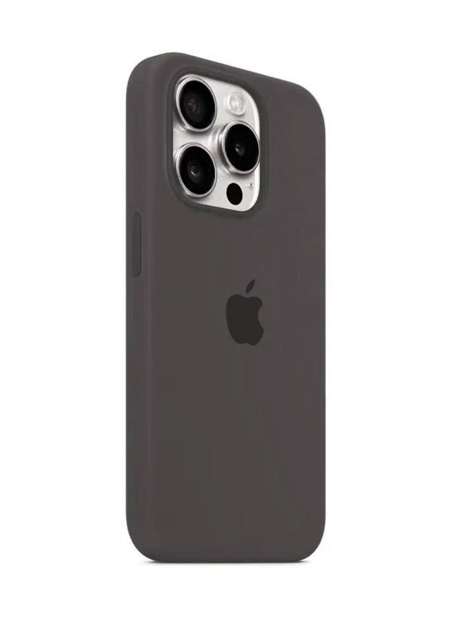 KASTWAVE iPhone 15 Pro Max Silicone Case Cover, Liquid Gel Soft Ultra Slim Shockproof Back Cover Full Body Protection, Easy To Disassemble，Carbon Black - Image 2