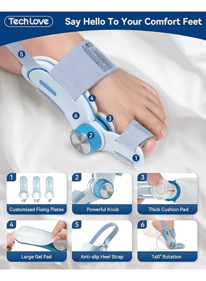 Bunion Corrector (1 Pair) – 2025 Upgraded Double Correction Splint with Heel Strap – Orthopedic Toe Straightener for Day & Night Pain Relief – Easy-to-Use for Men & Women - Image 2