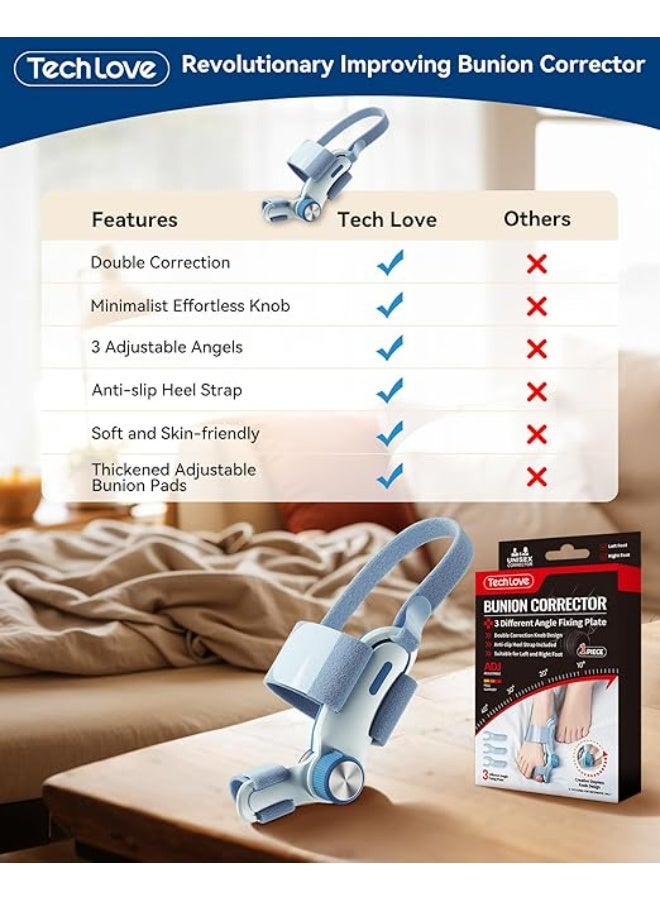 Bunion Corrector (1 Pair) – 2025 Upgraded Double Correction Splint with Heel Strap – Orthopedic Toe Straightener for Day & Night Pain Relief – Easy-to-Use for Men & Women - Image 4