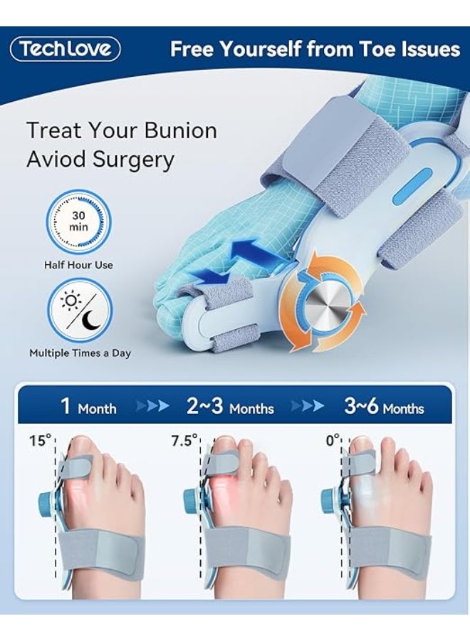 Bunion Corrector (1 Pair) – 2025 Upgraded Double Correction Splint with Heel Strap – Orthopedic Toe Straightener for Day & Night Pain Relief – Easy-to-Use for Men & Women - Image 3