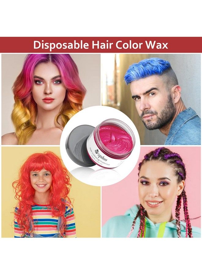 Spdoo Pink Temporary Hair Color Dye Hair Color Wax Hair Coloring Wax Mud For Men Women Kids Daily Party Cosplay Halloween Diy Hair Color - Image 3