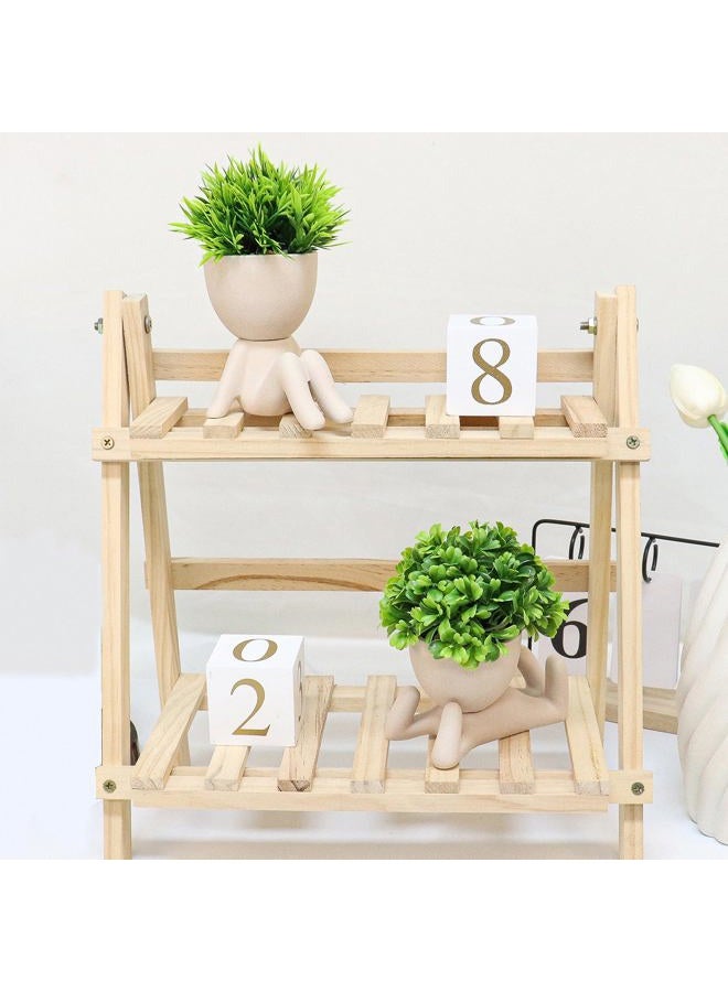 MAKHOT 4pcs Fake Succulents for Office Decorations, Artificial Succulents Plants for Work Desk Women Fake Plants Office Decor - Small Plant for OfficeWomen Cubicle Decor(Cream Color) - Image 3