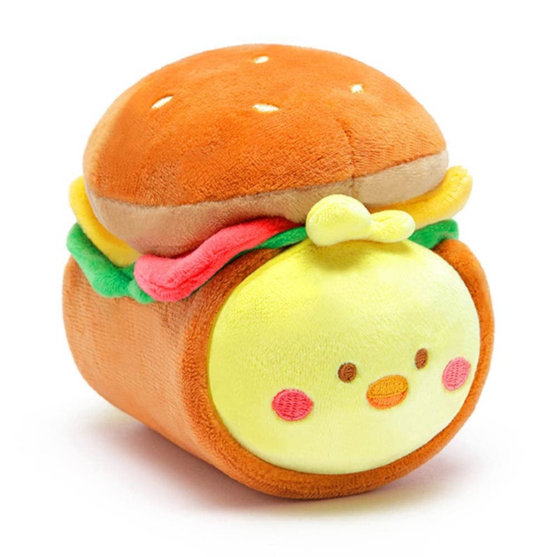 Anirollz Stuffed Animal Plush Toy - Official Roll Blanket Outfitz Doll |Soft  Squishy  Warm  Cute  Comfort  Safe| Hamburger Pillow with Chicken - Birthday Decorations Gift 6"" Chickiroll - Image 1