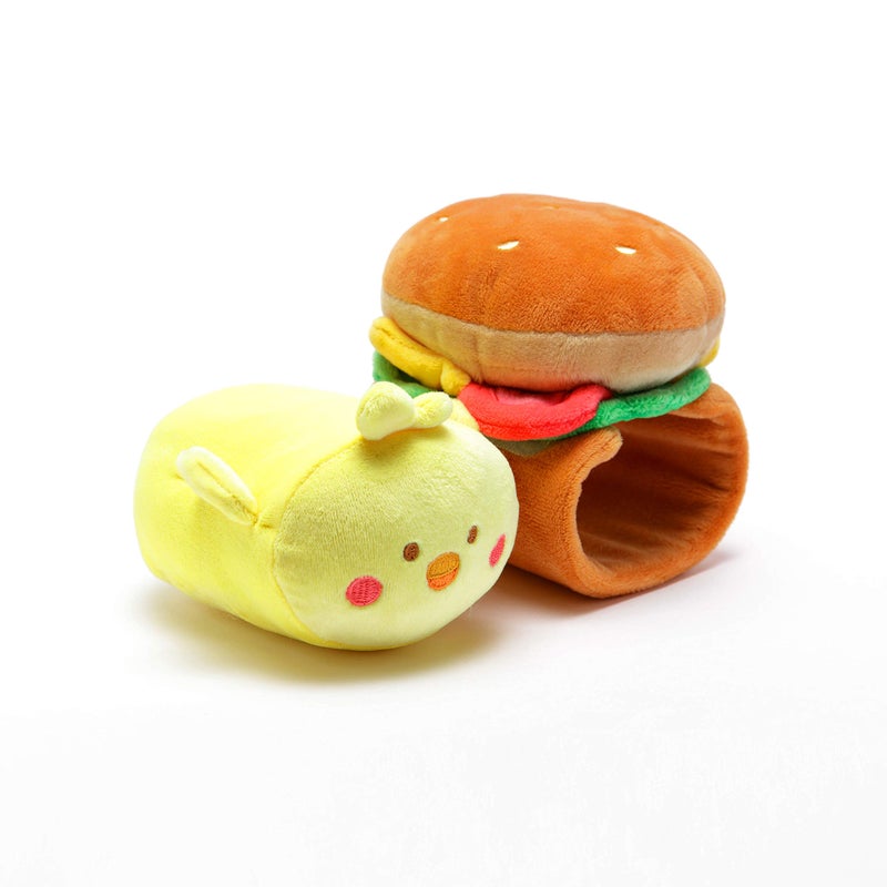 Anirollz Stuffed Animal Plush Toy - Official Roll Blanket Outfitz Doll |Soft  Squishy  Warm  Cute  Comfort  Safe| Hamburger Pillow with Chicken - Birthday Decorations Gift 6"" Chickiroll - Image 4