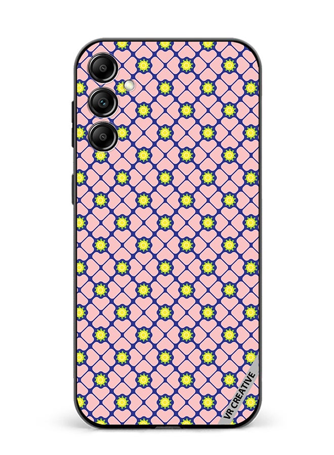 VR CREATIVE Protective Case Cover For Samsung Galaxy A55 Abstract Clover Leaves Geometric Retro Design Multicolour - Image 1