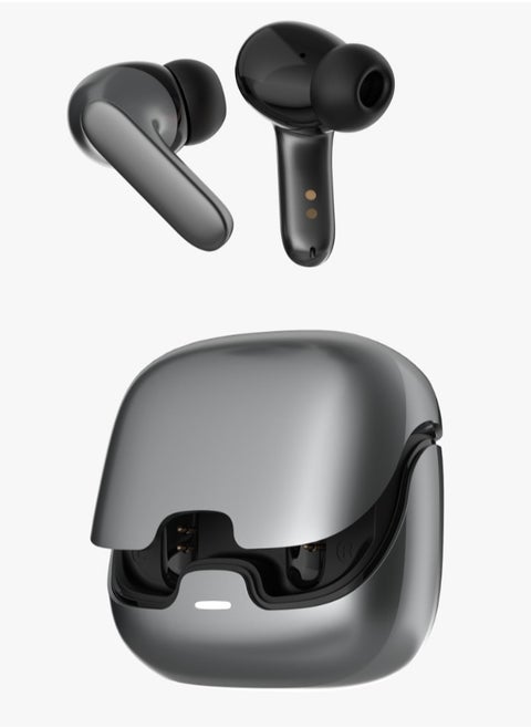 Florence TWS True Wireless ENC Earbuds with Low Latency and Touch Control / Gaming Mode / Voice Assistant / Quad-Mic / Type-C Charging / Seamless Sound and Zero Lag / Up to 6 Hours Working Time - Silver