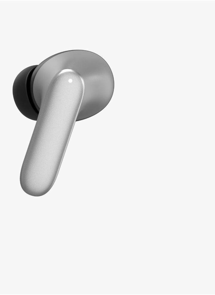 GREEN LION - Florence TWS True Wireless ENC Earbuds with Low Latency and Touch Control / Gaming Mode / Voice Assistant / Quad-Mic / Type-C Charging / Seamless Sound and Zero Lag / Up to 6 Hours Working Time - Silver - Image 1