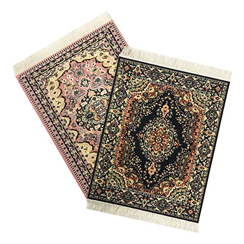 Inusitus Set of 2 Rug Mouse Pads - Turkish Style Carpet Computer Mousemat - Desktop Gift Set (Set-of-2) - Image 1